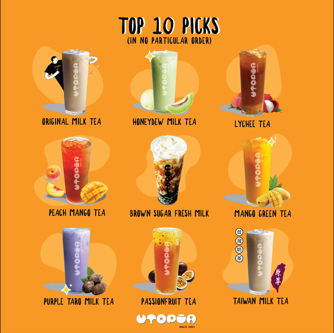 Utopia Bubble Tea Australia - Our Bubble Tea Menu – utopia-auststore